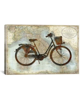 Bike Italy by Amanda Wade Wrapped Canvas Print - 26" x 40"