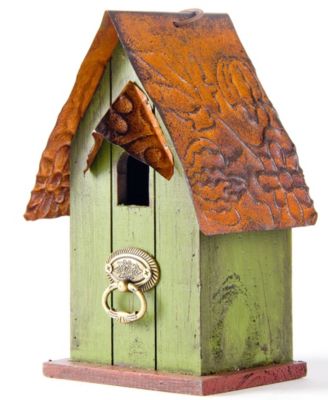 Rustic Garden Distressed Solid Wood Decorative Bird House