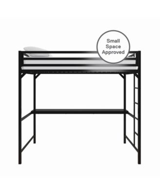 Mason Metal Full Loft Bed with Desk