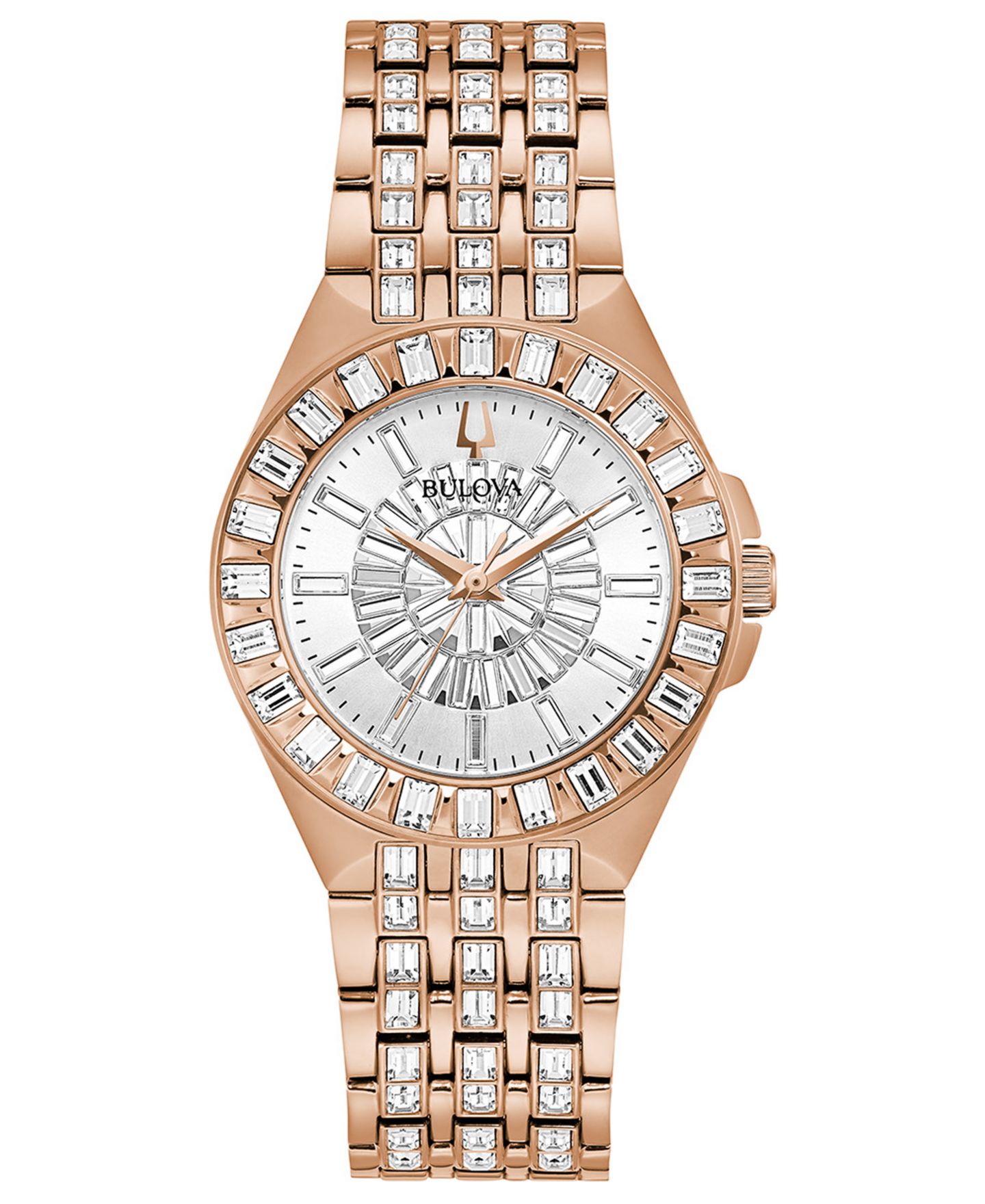 Женские часы Bulova Phantom Rose Gold-Tone Stainless Steel Bracelet Watch 32.5mm — фото 1