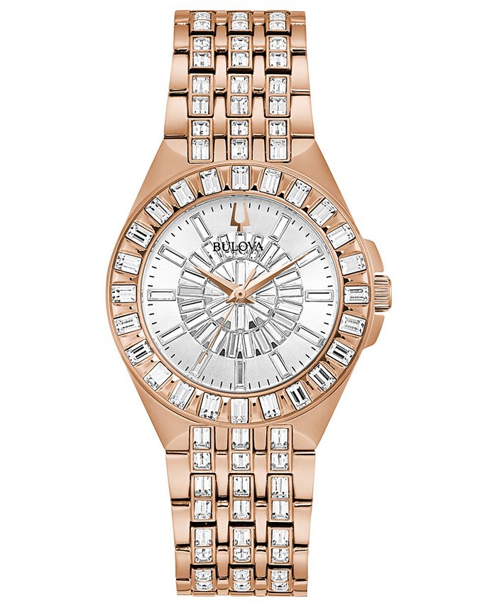 Bulova - Women's Phantom Rose Gold-Tone Stainless Steel Bracelet Watch 32.5mm