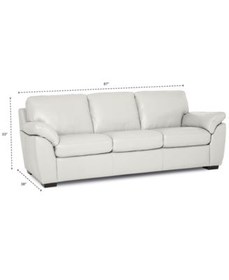 Lothan 87" Leather Sofa