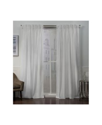 Exclusive Home Curtains Velvet Heavyweight Pinch Pleat Curtain Panel Pair In Medium Gre