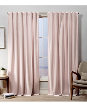Exclusive Home Curtains Velvet Heavyweight Hidden Tab Top Curtain Panel Pair, 52" X 108" In Pink