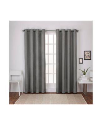 Exclusive Home Curtains London Textured Linen Blackout Grommet Top