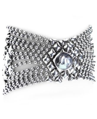 B Silver Mesh Bracelet in 7", 7 1/2" or 8"