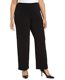 Plus Size Knit Wide-Leg Pant, Created for Macy's