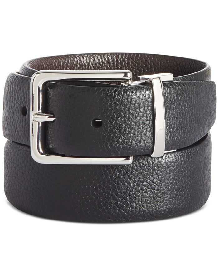 Cole Haan Men's Pebble Leather Reversible Belt Macy's