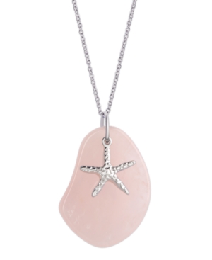 image of Pendant Necklace with Starfish Charm in Sterling Silver