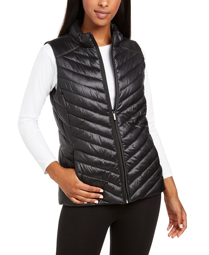 Calvin Klein Quilted Puffer Vest & Reviews - Jackets & Blazers - Women ...