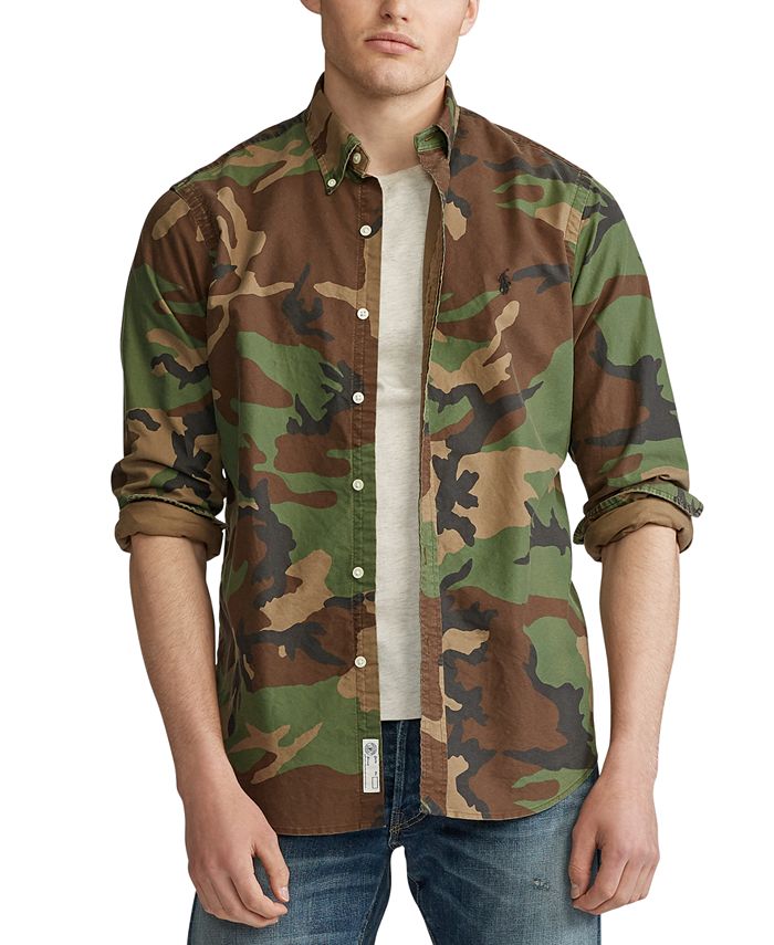 Polo Ralph Lauren Men's Classic Camouflage Oxford Shirt - Macy's