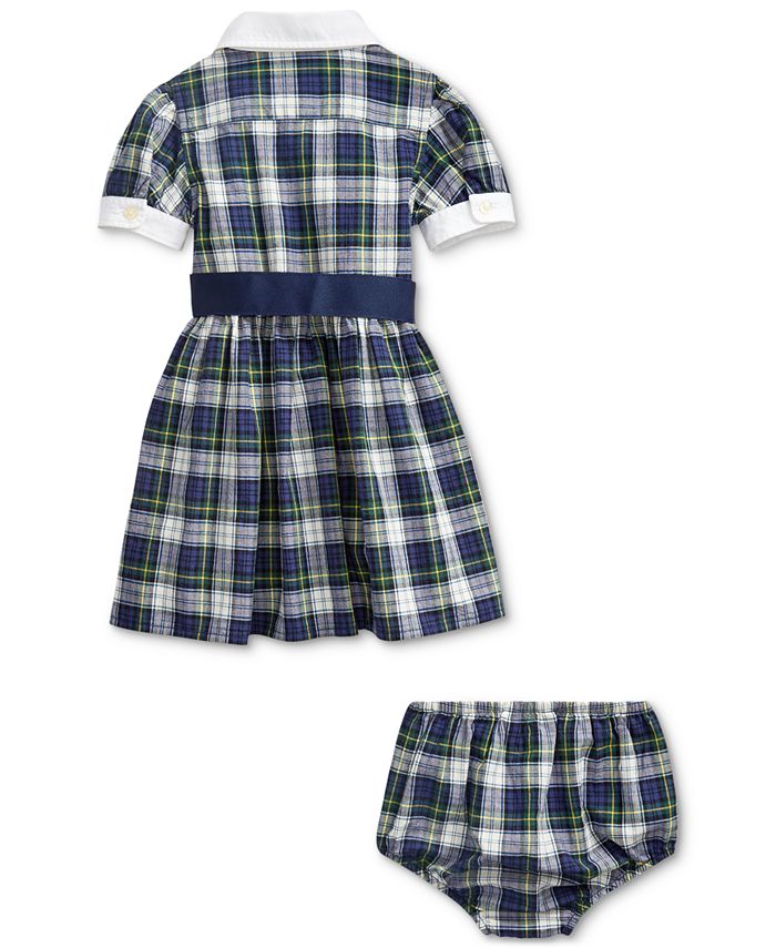 Polo Ralph Lauren Baby Girls Plaid Madras Shirt Dress - Macy's