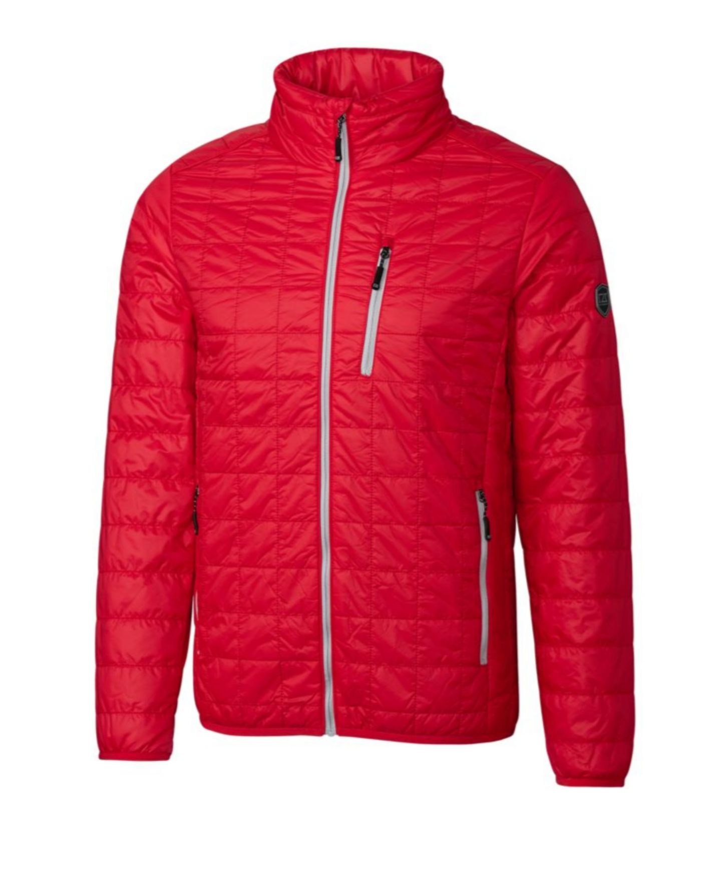 Мужская куртка Cutter & Buck Big & Tall Cutter and Buck Rainier PrimaLoft Insulated Long Sleeve Puffer, цвет: Антрацитовый меланжевый — фото 7