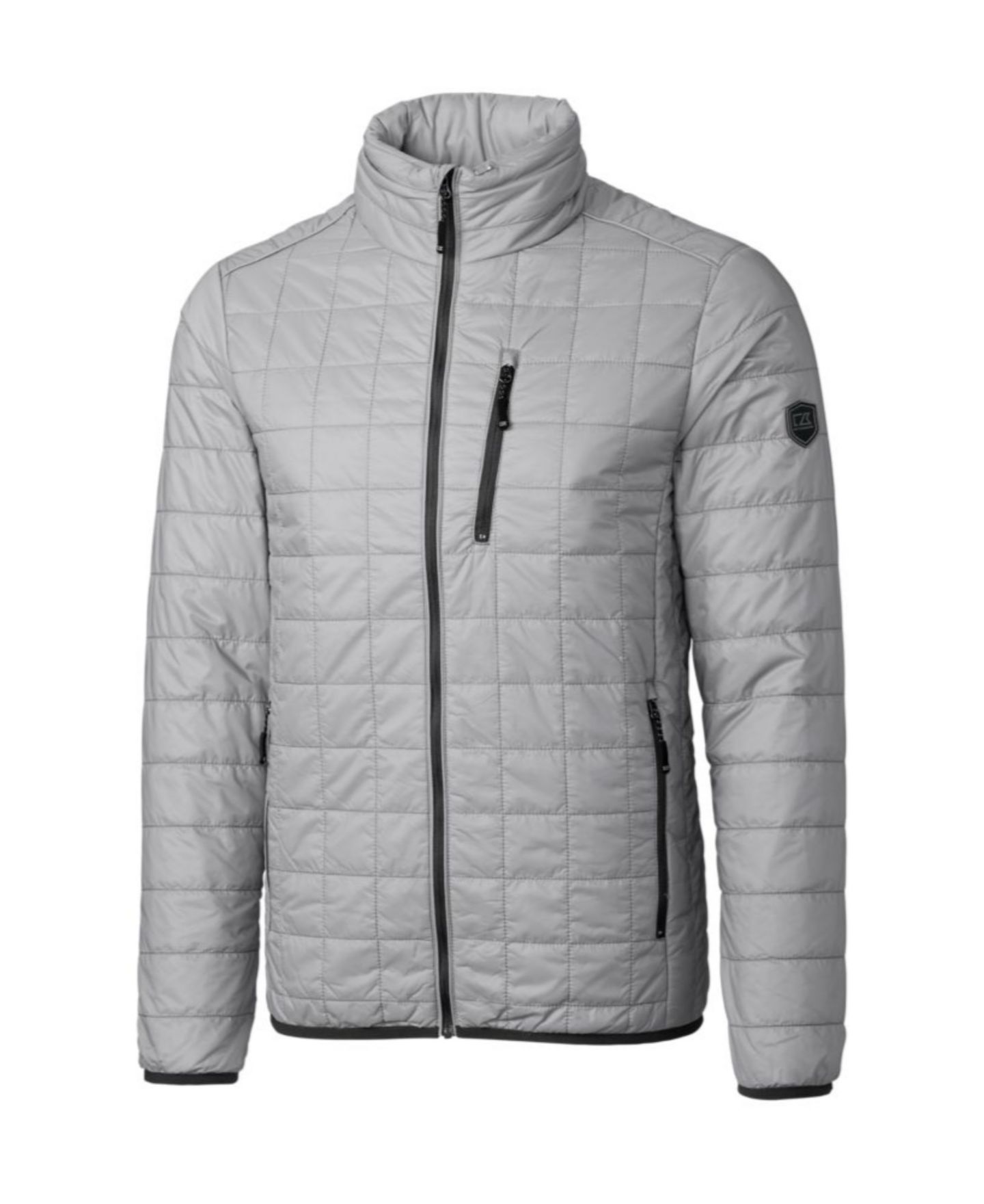 Мужская куртка Cutter & Buck Big & Tall Cutter and Buck Rainier PrimaLoft Insulated Long Sleeve Puffer, цвет: Антрацитовый меланжевый — фото 8