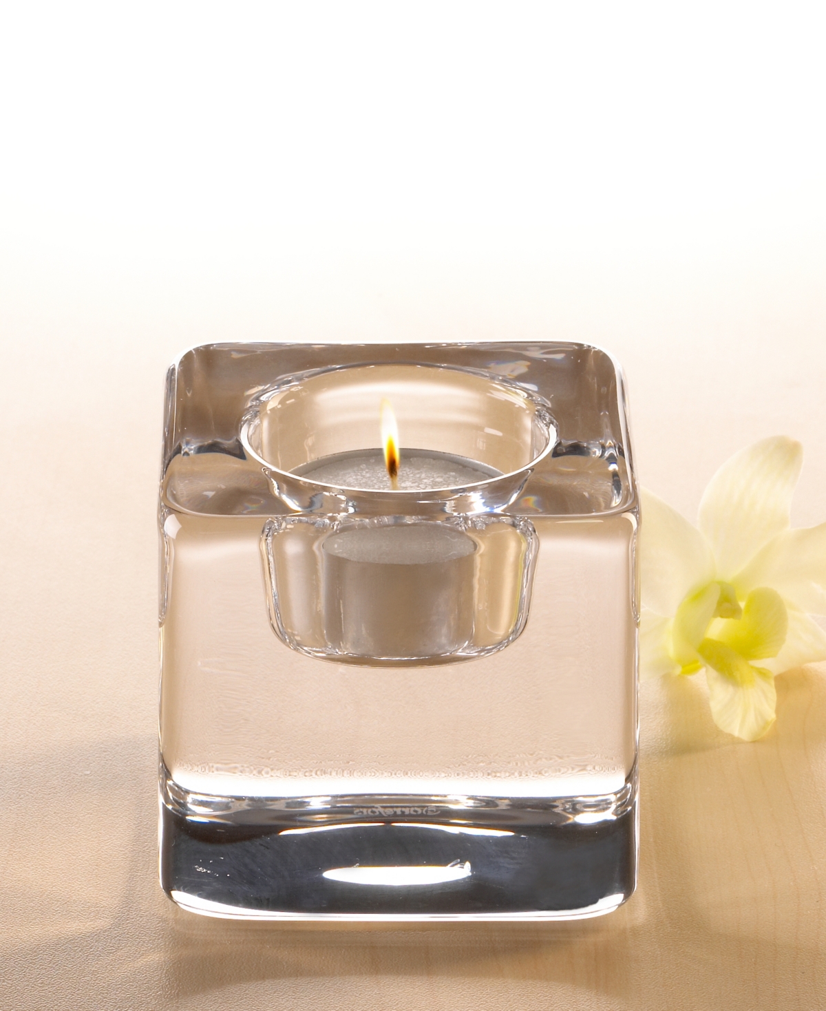 Orrefors Ice Cube Votive In No Color