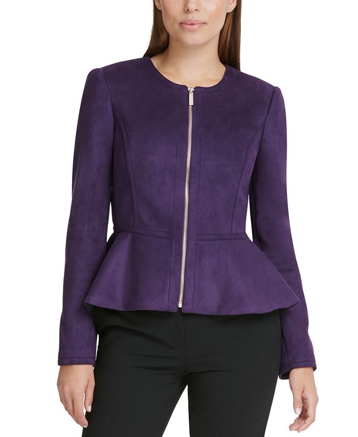 Zip up outlet peplum jacket