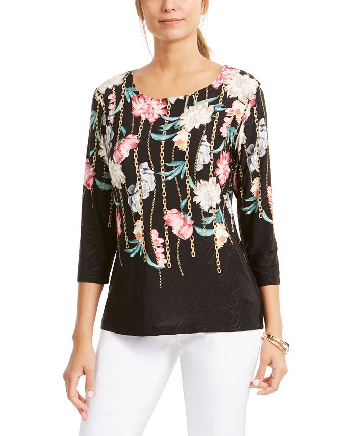 macy's jm collection petite tops