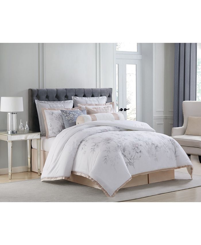 Charisma Riva Cotton Printed Queen 4 Piece Duvet Cover Set Macy's