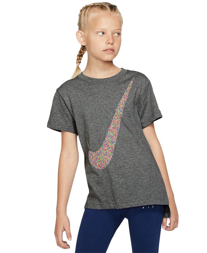 Nike Big Girls Cotton Logo-Print T-Shirt - Macy's