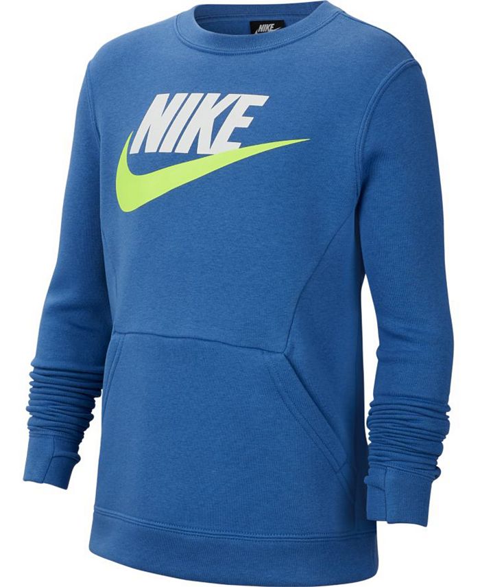 Nike Big Boys Club Fleece Logo Sweatshirt & Reviews - Sweaters - Kids ...