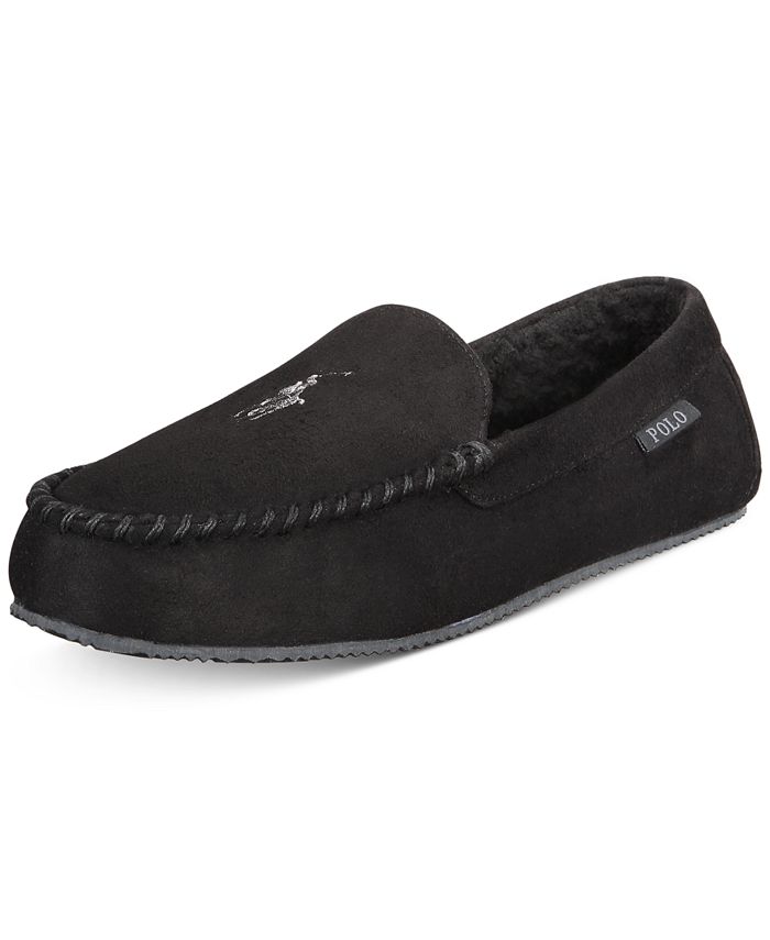 Polo Ralph Lauren Men's Extended Size Faux-Suede Slippers - Macy's
