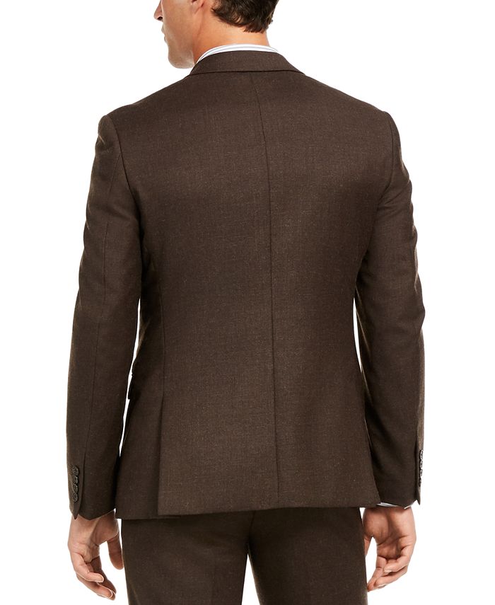 Bar III Men's SlimFit Brown Textured Suit Separate Jacket, Created for