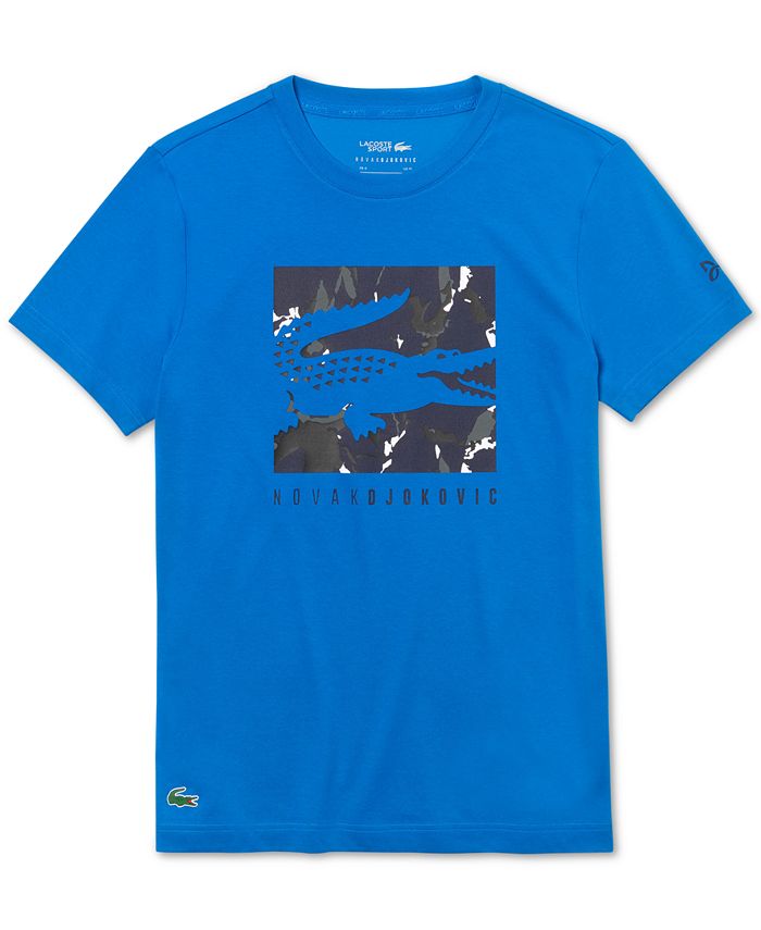 Lacoste Men's Performance Stretch Novak Djokovic Logo Graphic T-Shirt ...