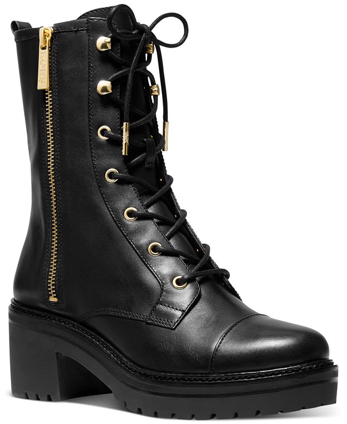 Michael Kors Women's Anaka Lace-Up Lug Sole Combat Boots & Reviews - Boots  - Shoes - Macy's