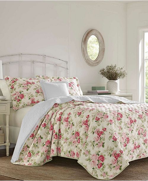 Laura Ashley Willa Blush Pink Quilt Set Full Queen Reviews
