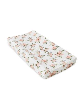 Little Unicorn Baby Muslin Changing Pad Cover - Watercolor Roses Print 25$