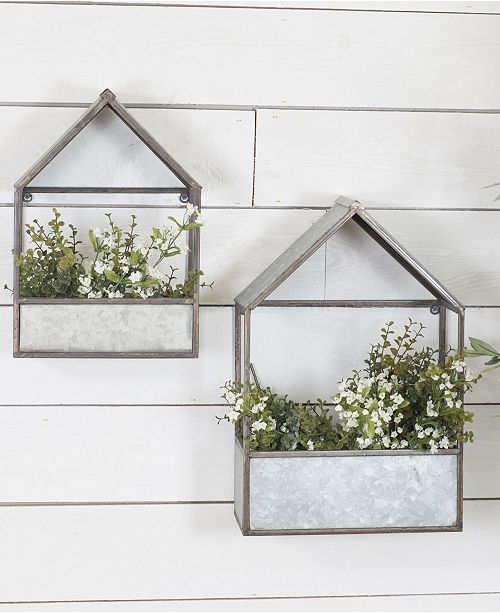 Vip Home Garden 2 Piece Metal Wall Planters Reviews All