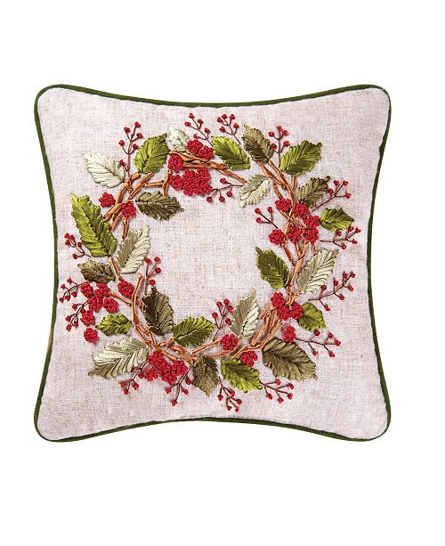 C F Home Berry Wreath Ribbon Art Pillow Reviews Decorative