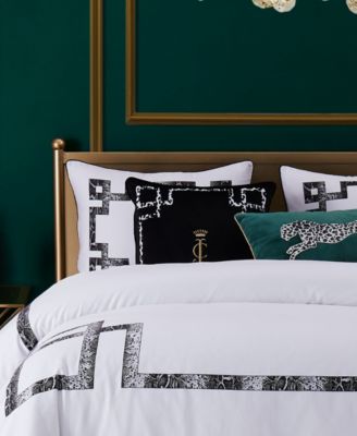 Lattice Embroidered Velvet Decorative Pillow, 20" x 20"