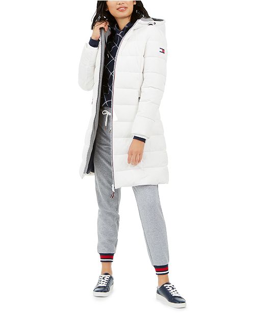 Tommy Hilfiger Front Zip Hooded Puffer Coat Reviews Women