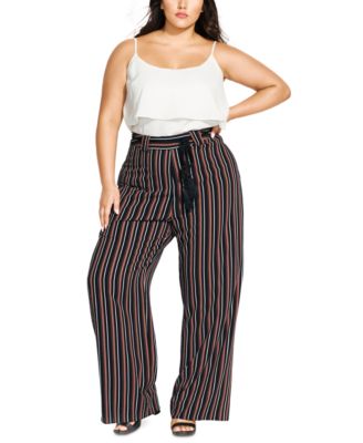 plus striped pants