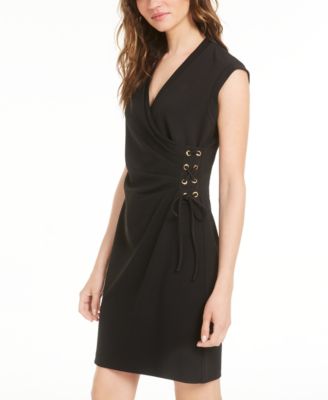 Anne Klein - Lace-Up Grommet Sheath Dress