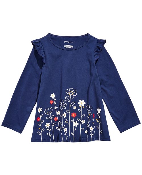 First Impressions Baby Girls Flower Border Tunic T Shirt Created For