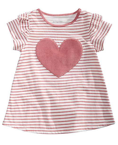 Toddler Girls Striped Heart Cotton T Shirt Created For Macy S