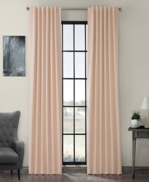 Exclusive Fabrics & Furnishings Weighted Hem Curtain Panel, 84" X 50" In Peach