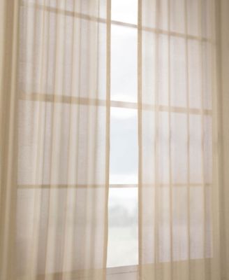 Textured Faux Linen Sheer Curtain