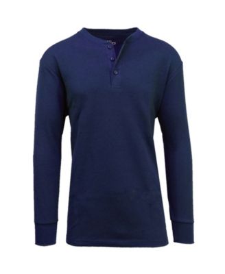 Men's Long Sleeve Thermal Henley Tee
