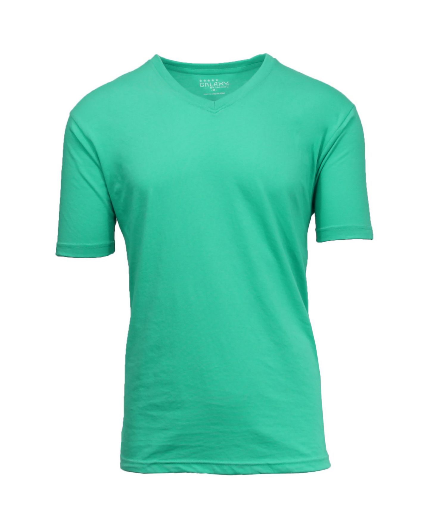 Мужская футболка Galaxy By Harvic Short Sleeve V-Neck, цвет: Меланжевый — фото 8