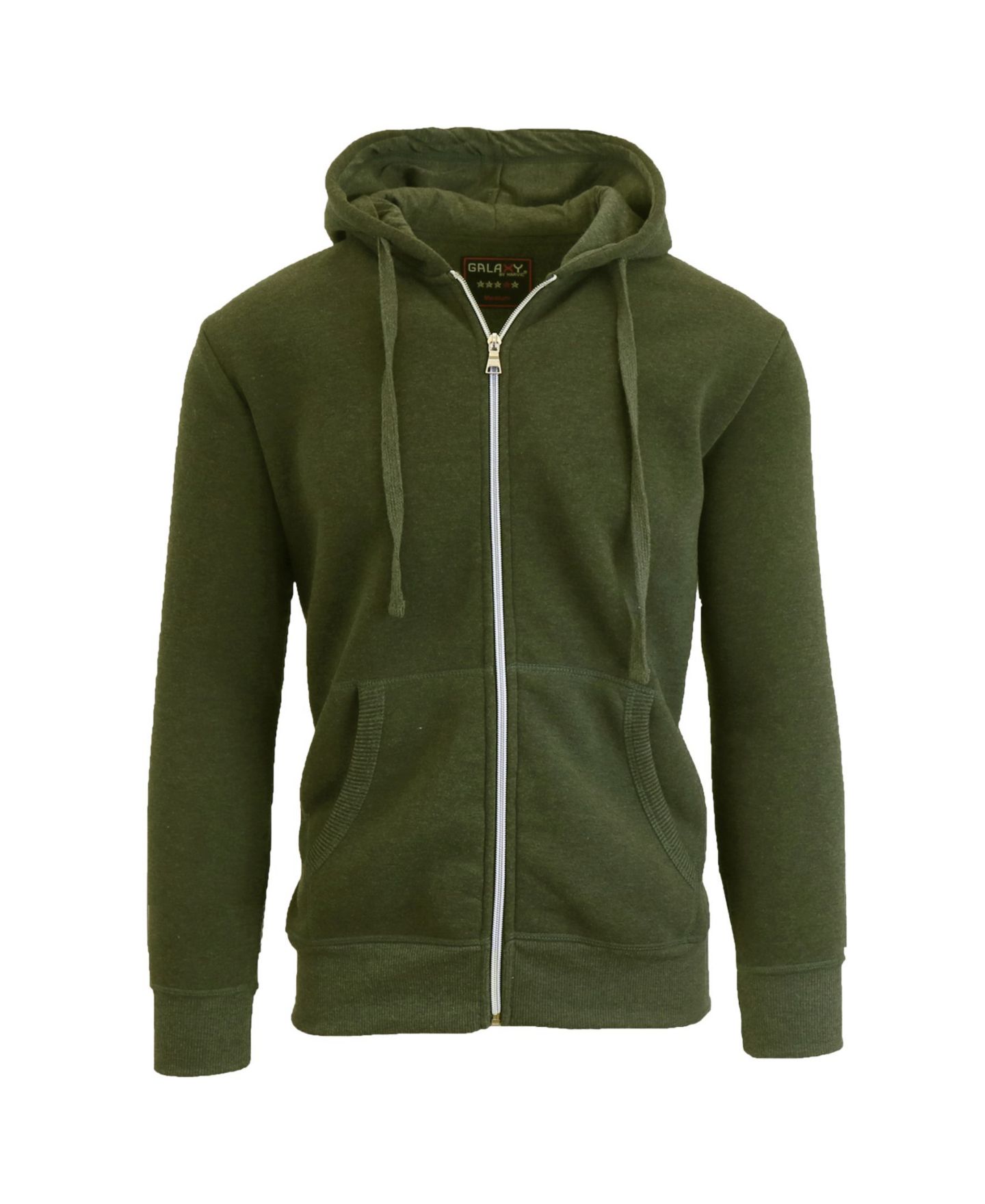 Мужское худи Galaxy By Harvic Full Zip Fleece Hooded, цвет: Чёрный — фото 6