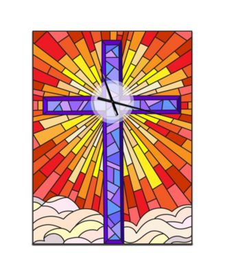 Design Art Designart Oversized Rustic Metal Wall Clock