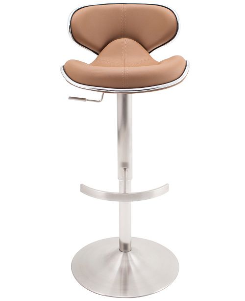 Ecco Bar Stools, Mix Ecco Faux Leather Adjustable Swivel Barstool Reviews Home Macy S