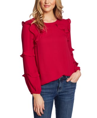 CeCe - Ruffled Long-Sleeve Blouse