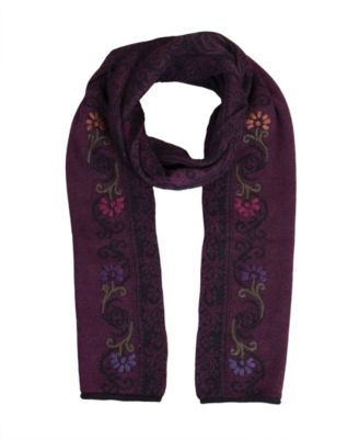 Women's Embroidered Alpaca-Wool Anastasia Scarf