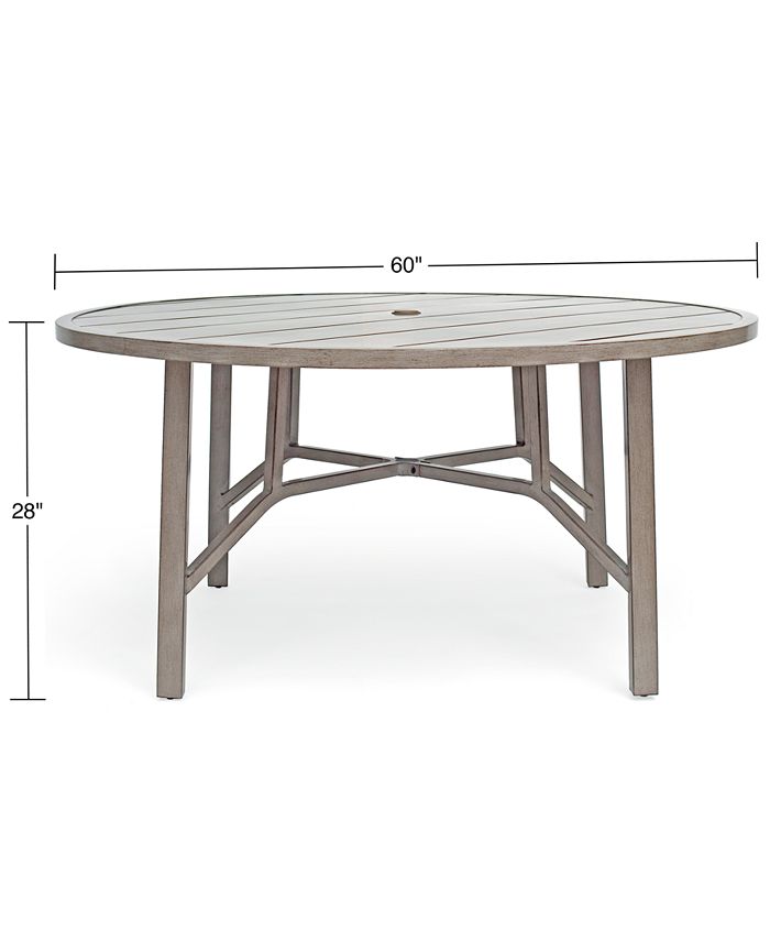 Agio Wayland Aluminum Outdoor 60" Dining Round Table, Created for Macy