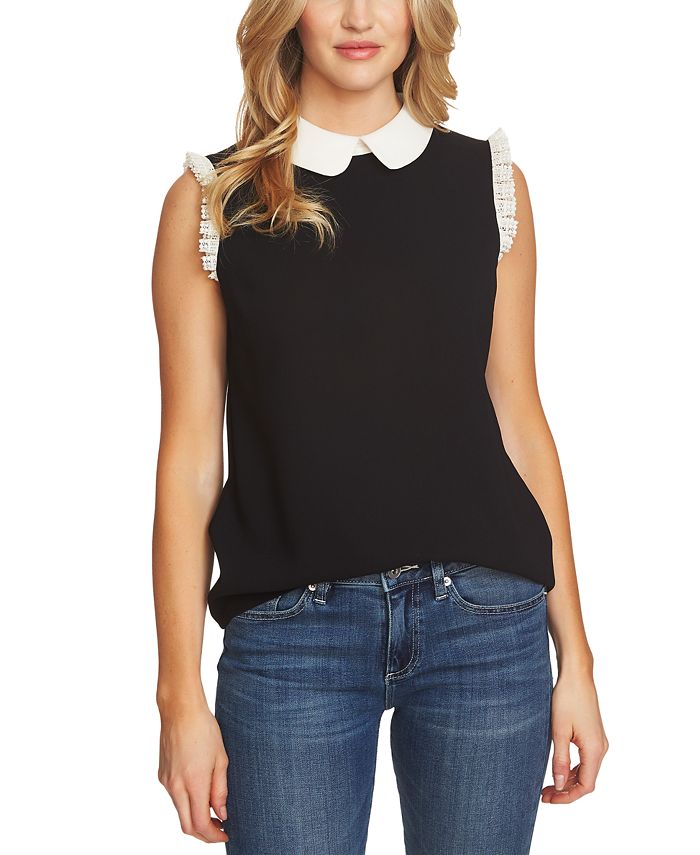cece peter pan collar top