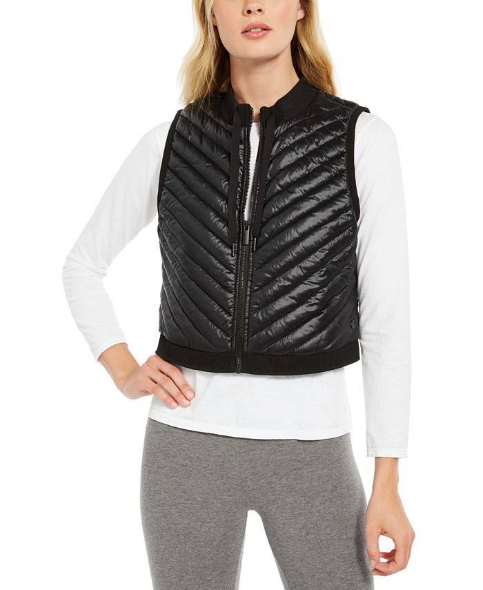 Onderzoek expeditie In de omgeving van Calvin Klein Cropped Quilted Vest & Reviews - Jackets & Blazers - Women -  Macy's